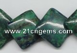 CCS180 15.5 inches 20*20mm diamond dyed chrysocolla gemstone beads