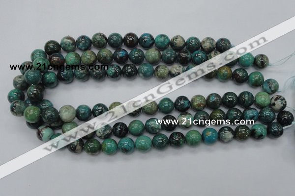 CCS19 15.5 inches 12mm round natural chrysocolla gemstone beads
