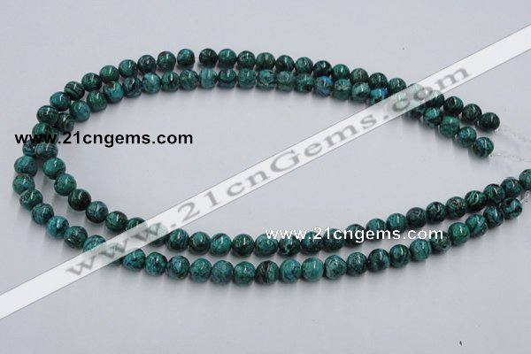 CCS203 15.5 inches 8mm round natural Chinese chrysocolla beads