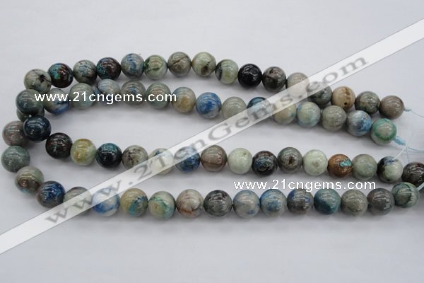 CCS21 15.5 inches 12mm round natural chrysocolla gemstone beads