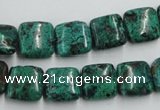 CCS222 15.5 inches 12*12mm square natural Chinese chrysocolla beads