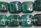 CCS224 15.5 inches 16*16mm square natural Chinese chrysocolla beads