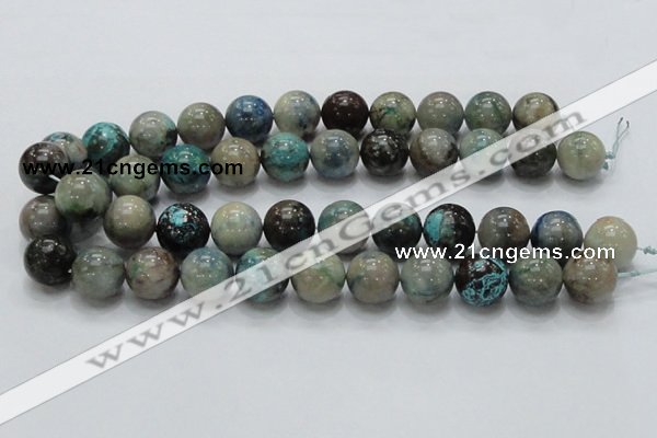 CCS23 15.5 inches 20mm round natural chrysocolla gemstone beads