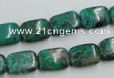 CCS230 15.5 inches 10*14mm rectangle natural Chinese chrysocolla beads