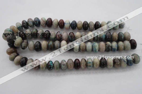 CCS28 15.5 inches 10*16mm rondelle natural chrysocolla gemstone beads