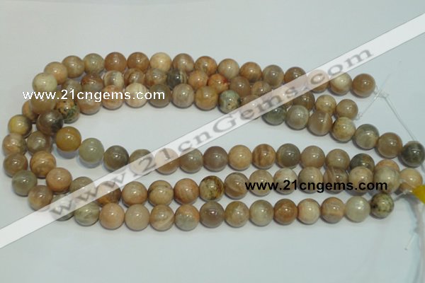 CCS305 15.5 inches 12mm round natural sunstone beads wholesale