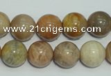 CCS306 15.5 inches 14mm round natural sunstone beads wholesale