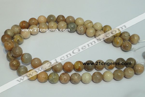 CCS308 15.5 inches 18mm round natural sunstone beads wholesale