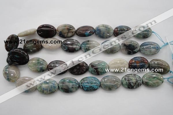 CCS34 15.5 inches 18*25mm oval natural chrysocolla gemstone beads