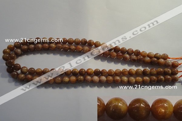 CCS351 15.5 inches 6mm round AB grade natural golden sunstone beads