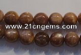 CCS353 15.5 inches 10mm round AB grade natural golden sunstone beads