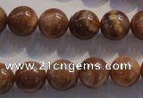 CCS354 15.5 inches 12mm round AB grade natural golden sunstone beads