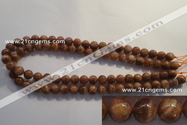 CCS363 15.5 inches 10mm round A grade natural golden sunstone beads