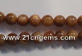 CCS372 15.5 inches 8mm round AA grade natural golden sunstone beads
