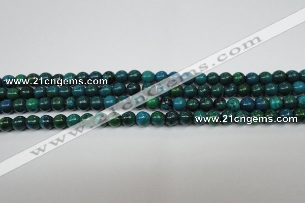 CCS400 15.5 inches 4mm round dyed chrysocolla gemstone beads