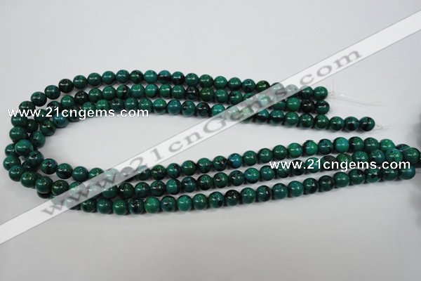 CCS402 15.5 inches 8mm round dyed chrysocolla gemstone beads