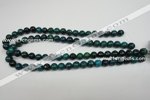 CCS403 15.5 inches 10mm round dyed chrysocolla gemstone beads