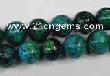 CCS404 15.5 inches 12mm round dyed chrysocolla gemstone beads