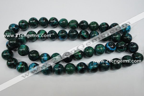 CCS406 15.5 inches 16mm round dyed chrysocolla gemstone beads