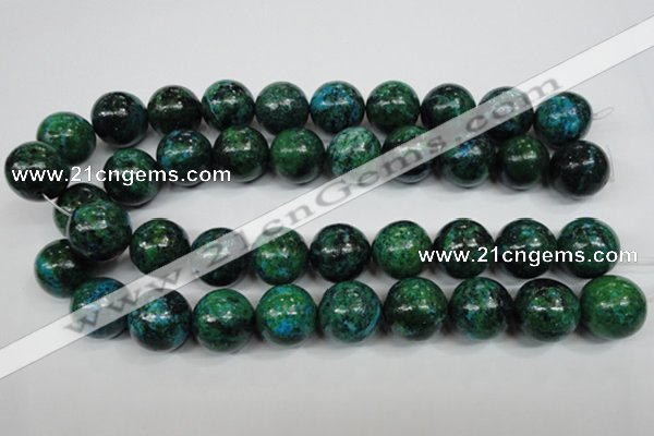 CCS408 15.5 inches 20mm round dyed chrysocolla gemstone beads