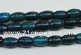 CCS412 15.5 inches 6*9mm rice dyed chrysocolla gemstone beads