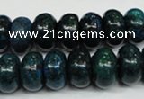 CCS415 15.5 inches 8*14mm rondelle dyed chrysocolla gemstone beads