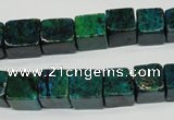 CCS420 15.5 inches 10*10mm cube dyed chrysocolla gemstone beads