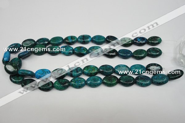 CCS444 15.5 inches 13*18mm oval dyed chrysocolla gemstone beads