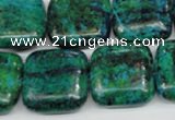 CCS467 15.5 inches 20*20mm square dyed chrysocolla gemstone beads