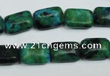 CCS472 15.5 inches 10*14mm rectangle dyed chrysocolla gemstone beads