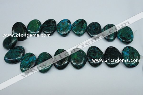 CCS482 15.5 inches 22*30mm freeform dyed chrysocolla gemstone beads