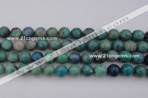 CCS515 15.5 inches 14mm round natural chrysocolla gemstone beads