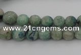 CCS518 15.5 inches 4mm - 12mm round matte natural chrysocolla beads