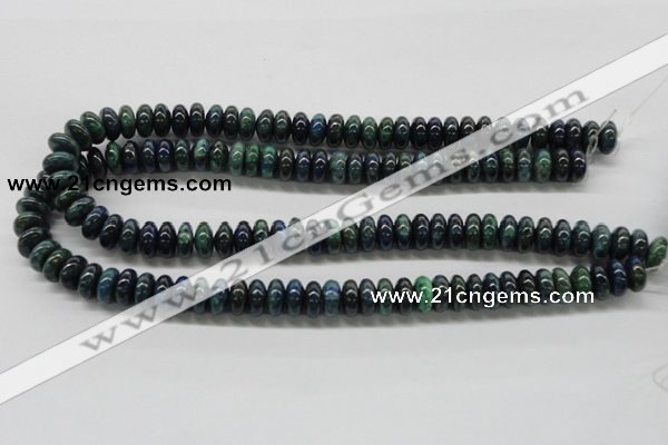 CCS53 16 inches 6*12mm rondelle dyed chrysocolla gemstone beads