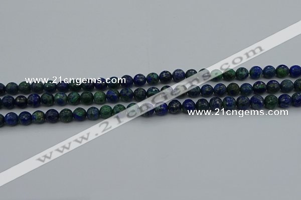 CCS531 15.5 inches 6mm faceted round dyed chrysocolla beads