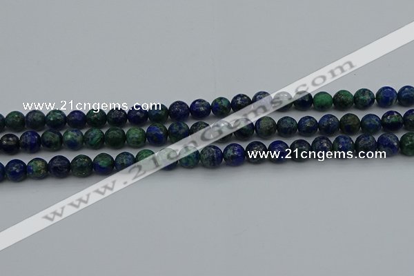 CCS532 15.5 inches 8mm faceted round dyed chrysocolla beads