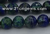 CCS534 15.5 inches 12mm faceted round dyed chrysocolla beads