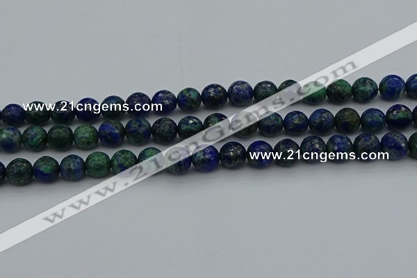 CCS534 15.5 inches 12mm faceted round dyed chrysocolla beads