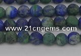 CCS541 15.5 inches 6mm round matte dyed chrysocolla beads