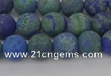 CCS542 15.5 inches 8mm round matte dyed chrysocolla beads