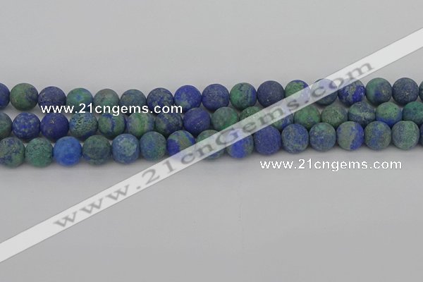 CCS543 15.5 inches 10mm round matte dyed chrysocolla beads