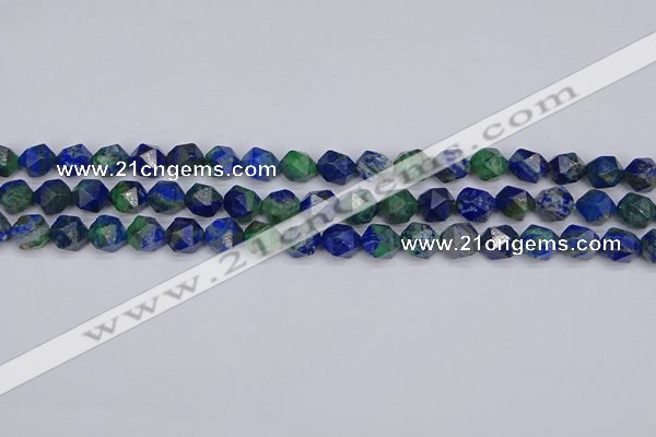 CCS546 15.5 inches 6mm faceted nuggets dyed chrysocolla beads