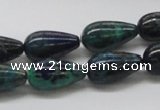 CCS56 16 inches 10*18mm teardrop dyed chrysocolla gemstone beads