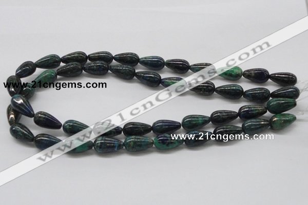 CCS56 16 inches 10*18mm teardrop dyed chrysocolla gemstone beads