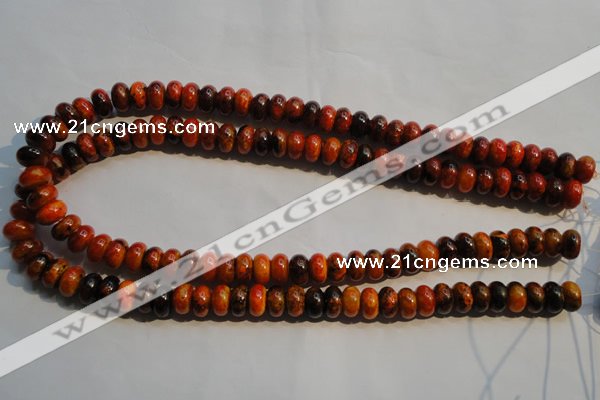 CCS560 15.5 inches 6*10mm rondelle dyed chrysocolla gemstone beads