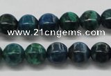 CCS57 16 inches 10*10mm pumpkin dyed chrysocolla gemstone beads