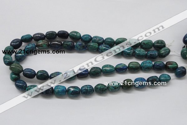 CCS58 16 inches 12*15mm nuggets dyed chrysocolla gemstone beads