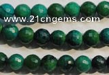 CCS602 15.5 inches 8mm faceted round dyed chrysocolla gemstone beads