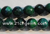 CCS604 15.5 inches 12mm faceted round dyed chrysocolla gemstone beads