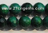 CCS605 15.5 inches 14mm faceted round dyed chrysocolla gemstone beads